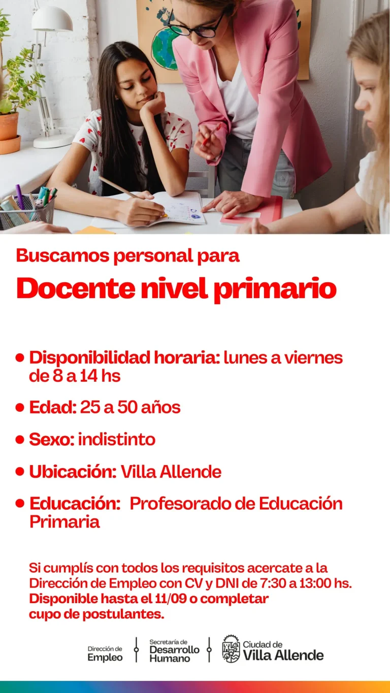 Docente nivel primario